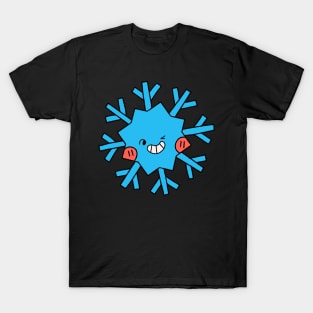 Cute Blue Holographic Snowflake T-Shirt